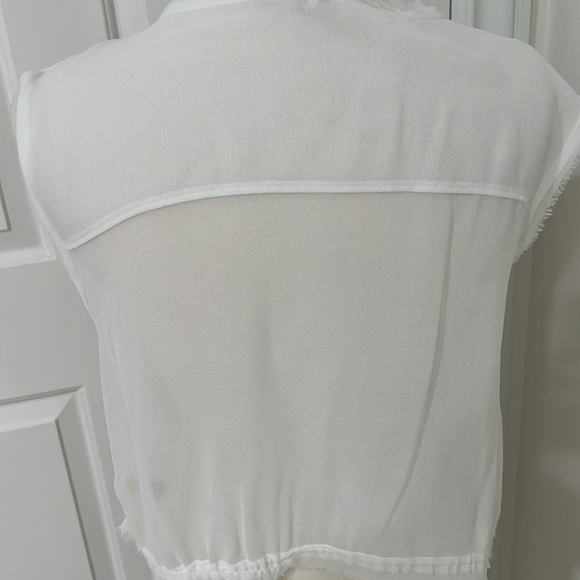 Free People sheer gather waist blouse - Picture 4 of 6